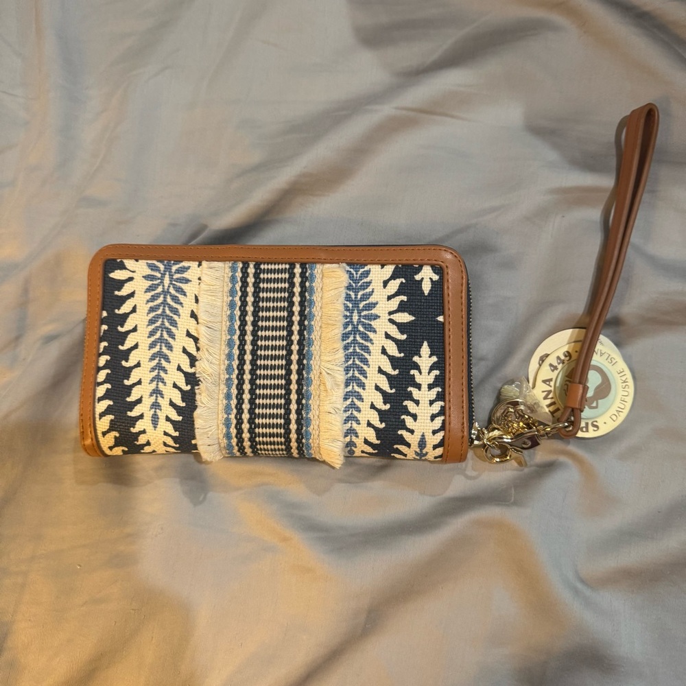 Spartina 449 NWT Lighthouse Boho Fringe Wallet Women's Purse‎ Clutch Handbag NEW - Picture 2 of 8